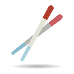 Chinese chopsticks, chop sticks vector icon