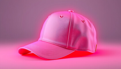 Fototapeta premium Side View Realistic Cap Mock Up In Red Flash Color is a high resolution hat mockup to help you present your designs or brand logo beautifully isolated with white highlights, png