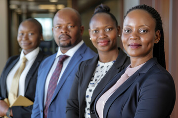 Photograph of a South Africa professional group of lawyers with the director at the front.