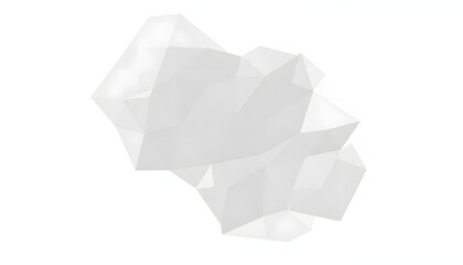 Creative gray polygonal on white background isolated with white highlights, png