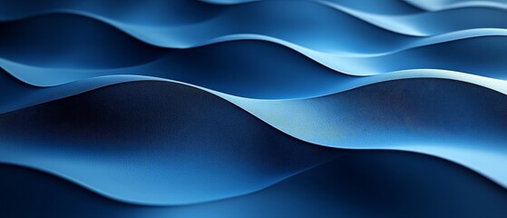 Abstract waves in shades of blue, creating a fluid and dynamic visual effect.