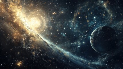 Obraz premium Cosmic Grandeur: A Journey Through the Celestial Tapestry