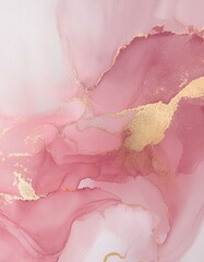 Fototapeta premium Abstract pink and gold swirl pattern. Perfect for a modern and chic design.