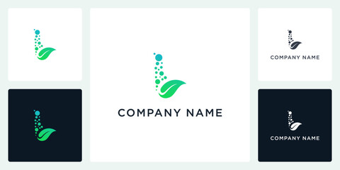 Vector letter  L biotech logo and icon editable