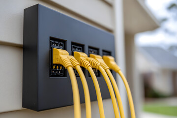 Fiber Optic Internet Connection in Home | High-Speed Broadband, Modern Technology, Reliable Wi-Fi, Smart Home Connectivity