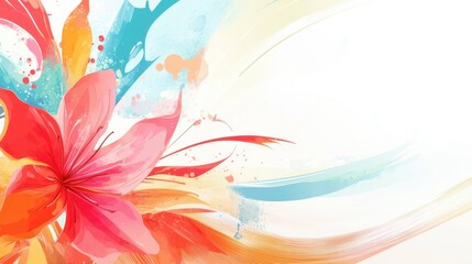 Vibrant Floral Explosion: A Burst of Radiant Energy