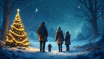 Merry Christmas background with xmas ball and tree