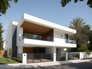 Fototapeta premium Modern house on a day