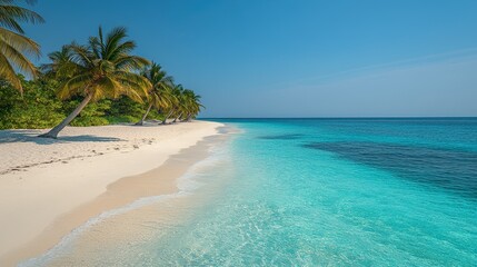 Pristine Tropical Beach with Crystal Clear Waters