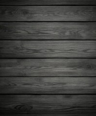 Fototapeta premium Textured black wooden planks arranged in a horizontal layout