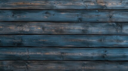 Obraz premium Dark wooden planks arranged neatly on a rustic wall surface
