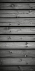 Fototapeta premium Gray wooden planks arranged horizontally in a rustic interior space