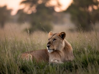 Naklejka premium Lioness Close-up Portrait