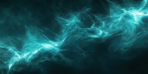 Glowing blue smoke, minimalist abstract background