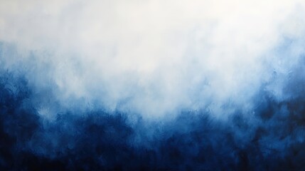 Fototapeta premium Abstract foggy, background, dark blue and white colors. The texture of the painting is smooth and soft, creating an atmosphere of mystery in nature