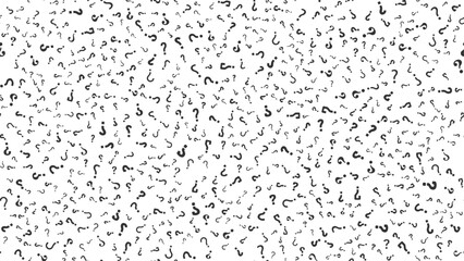 Black seamless pattern background with question marks. Vector illustration.