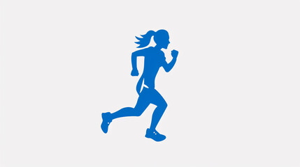 Obraz premium Person Running Icon - An icon representing a person running.