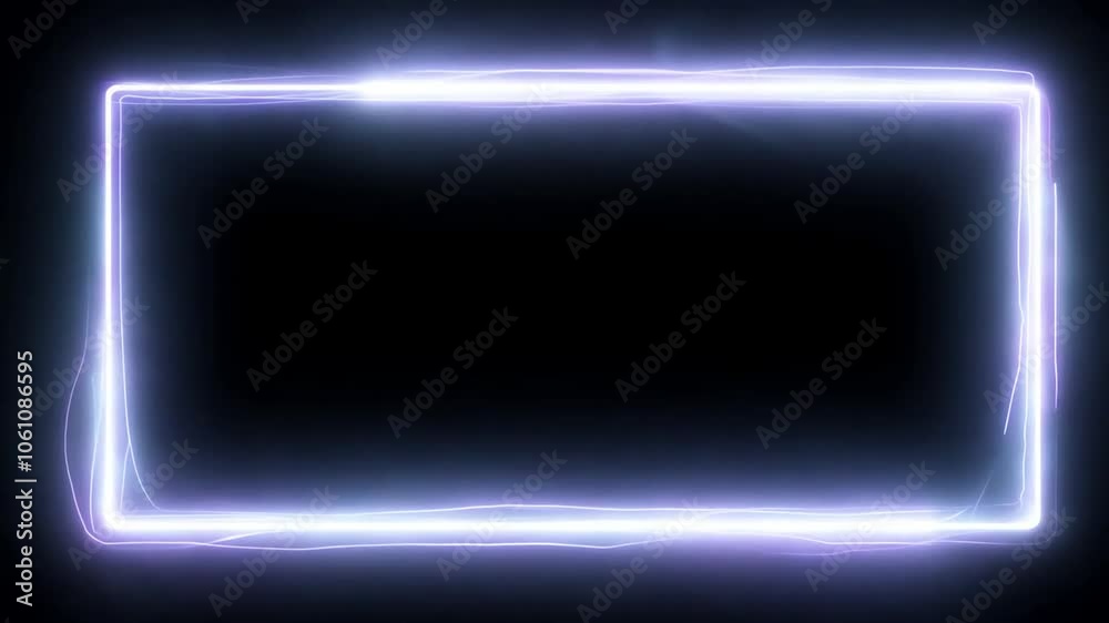 Wall mural black neon 4k laser glowing effect motion white light graphic repetitive animation bright isolated f