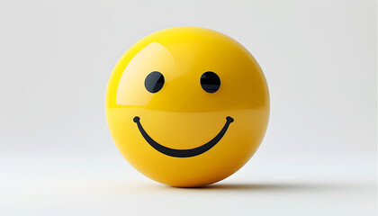 Fototapeta premium Smiley emoji face. Smiley face with a positive emotion.