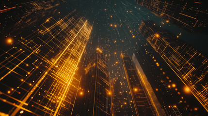 Fototapeta premium abstract professional business team people innovation connection of line from nail node to node on map background , networking concept