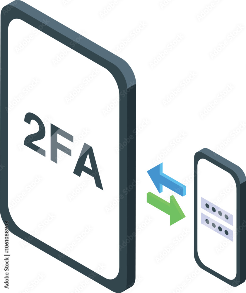 Poster secure login with 2fa sending a one time password to a smartphone for enhanced security