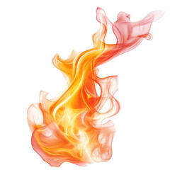 Abstract Fire Flame Background Burning Hot Sparks Bonfire Effect Explosion Danger Inferno Power Energy Warmth Light Heat Realistic Transparent Overlay Design Element Isolated on White Copy Space