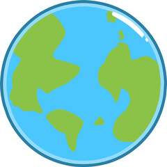 Earth Day April 22 Happy Earth Globe cartoon