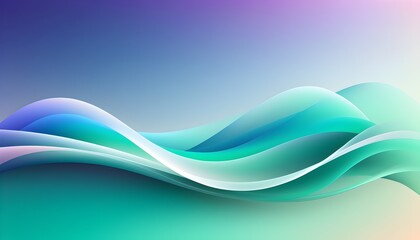 Obraz premium gradient green tones for relaxed and refreshing digital designs