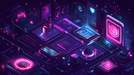 Obraz premium technology background with globe