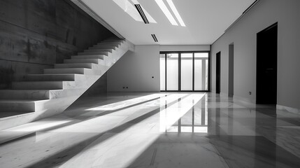 interior of an unoccupied house with a nice and modern space