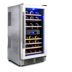 Isolated XL Wine Fridge Cooler Featuring an Elegant Design Ideal for Home and Business Use with Ample Storage Capacity