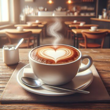 cup of coffee on a table