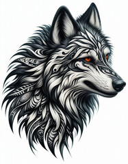 TRIBAL TATOO トライバル タトゥ 狼 wolf