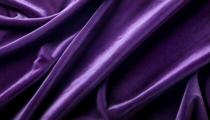 Fototapeta premium 濃い紫色のベロア素材、光沢感と柔らかさが絶妙に絡み合う触れ心地の良いテクスチャデザイン