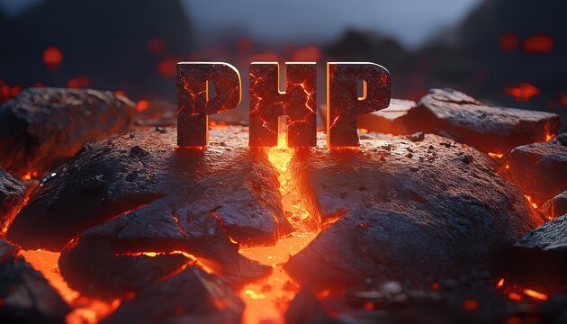PHP Programming Language Logo in Lava