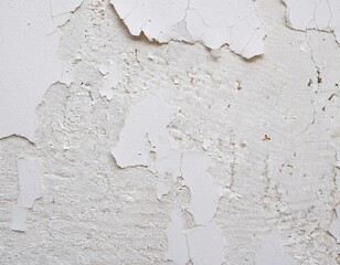 Fototapeta premium a wall with a white wall texture that shows cracks and peeling paint