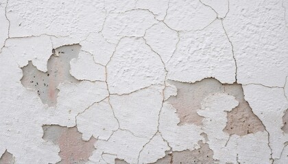 a wall with a white wall texture that shows cracks and peeling paint