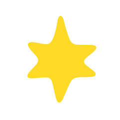 golden star isolated on white background