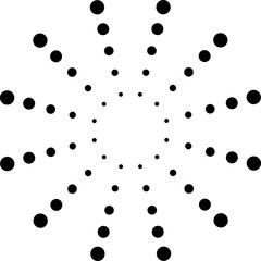 Circle Halftone Element Illustration