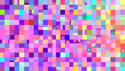 Fototapeta premium A mosaic of colorful pixels that form abstract shapes and patterns.