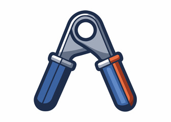 Hand gripper isolated on white background vector art illustration