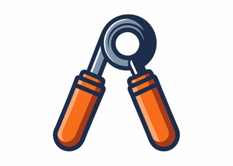 Hand gripper isolated on white background vector art illustration