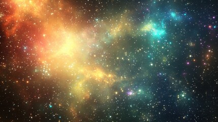 Naklejka premium Cosmic Dreamscape: A Galaxy of Celestial Wonder