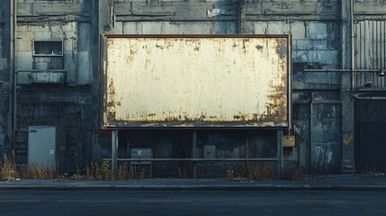 Obraz premium Vintage billboard on worn concrete wall