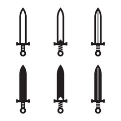 Vector Sword Icon Set. Sword Symbols