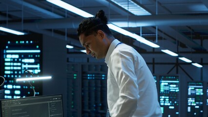 Data center computer scientist responsible for installation of networking equipment solving tasks....