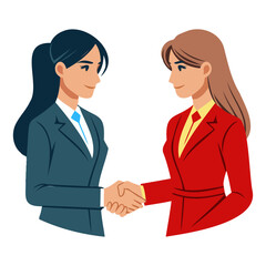 Fototapeta premium two business women shaking hands