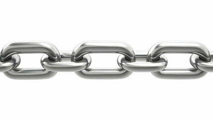 Obraz premium Metal Chain Link, metal links, silver chain, steel chain, industrial chain, connecting