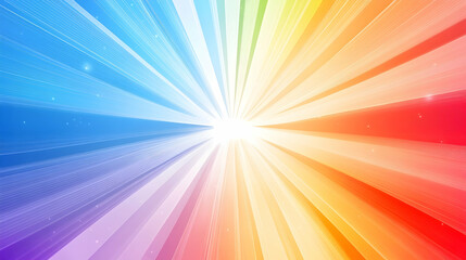 Fototapeta premium Rainbow Sunburst Background, abstract, bright, colorful, vibrant, colorful background