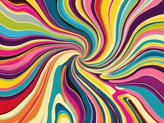 Obraz premium Vibrant swirls and splashes of color create a dynamic and psychedelic pattern.